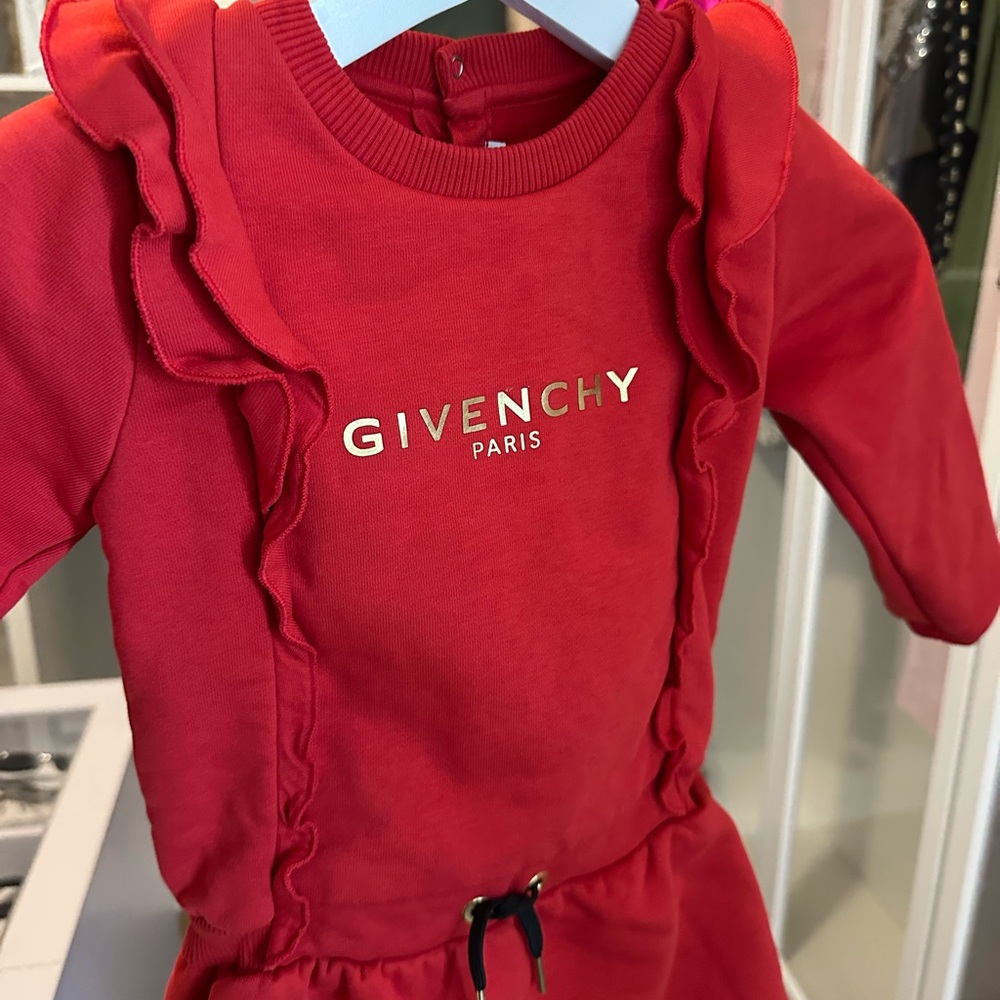 Givenchy Kids Red Ruffle Dress - Picture 7 of 8